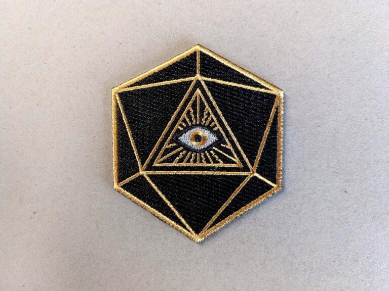 d20 All-Seeing Eye Embroidered Patch