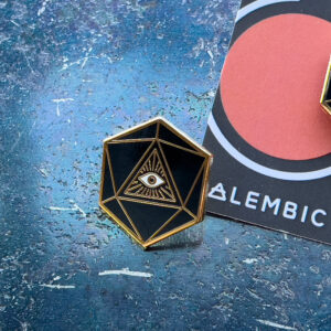 d20 All-Seeing Eye Hard Enamel Pin